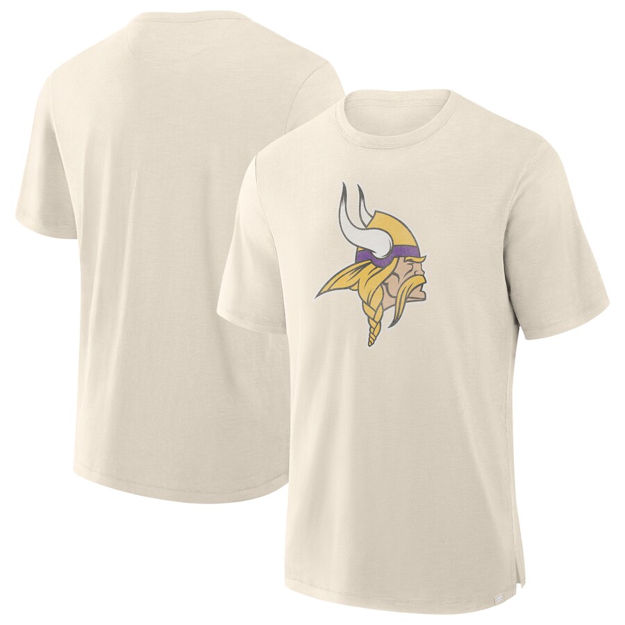 Men's Minnesota Vikings  Fanatics Cream Slub T-Shirt - Jersey