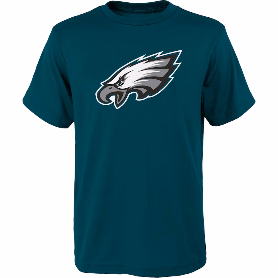 Youth Philadelphia Eagles Green Primary Logo T-Shirt - Jersey