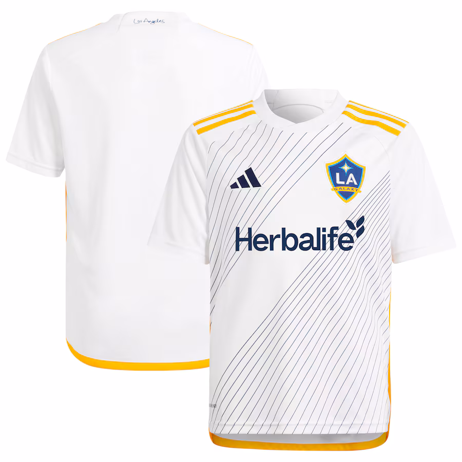 Youth LA Galaxy  adidas White 2024 Angeleno Kit Replica Jersey - Jersey
