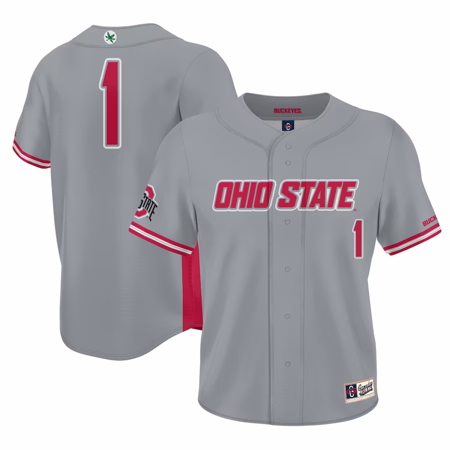 #1 Ohio State Buckeyes GameDay Greats Lightweight Baseball Jersey - Gray - Jersey