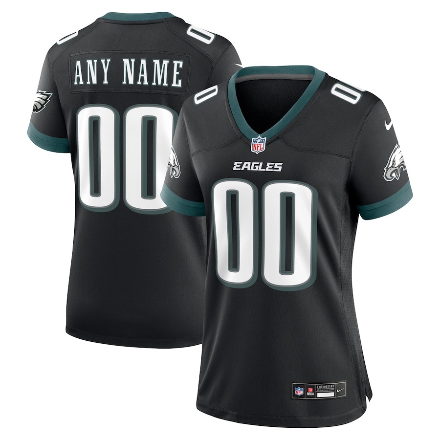 Women's Philadelphia Eagles Nike Black Alternate Custom Game Jersey - Jersey