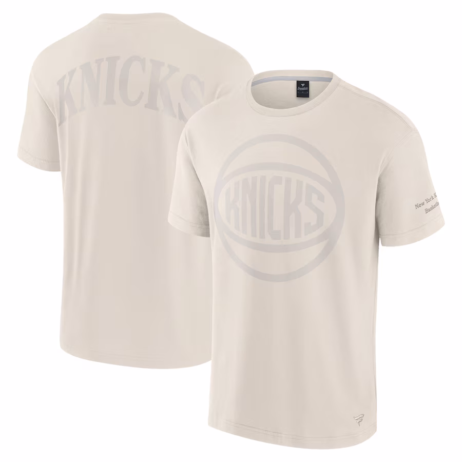 Men's New York Knicks Fanatics Cream Elements Iconic T-Shirt - Jersey