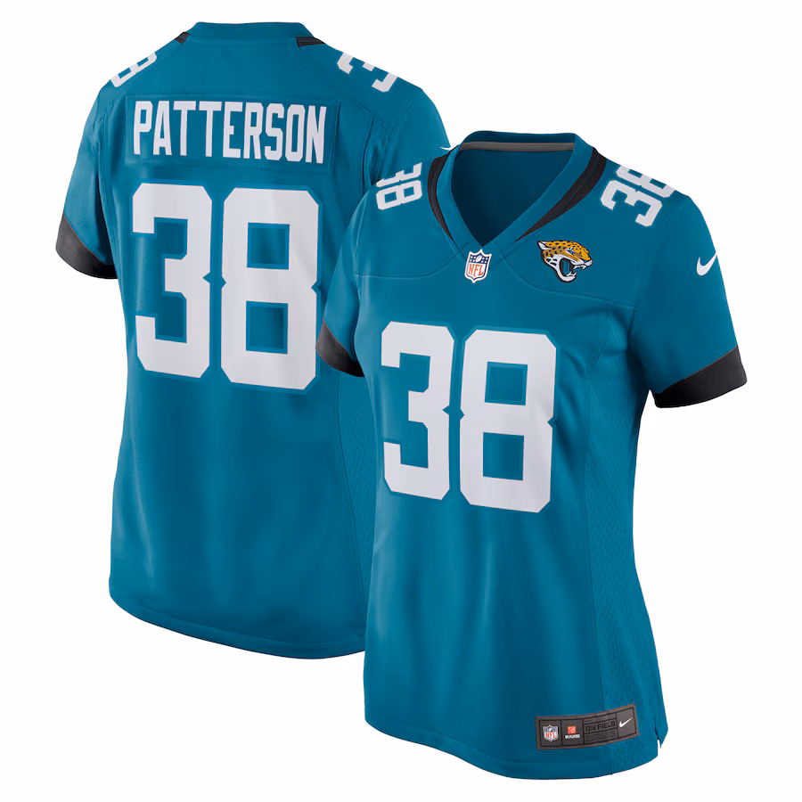 Women's Jacksonville Jaguars Riley Patterson Nike  Teal Team Game Jersey - Jersey