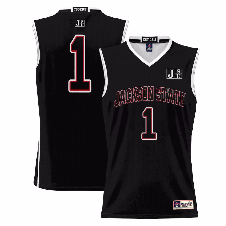 #1  Jackson State Tigers GameDay Greats  Lightweight Basketball Jersey - Black - Jersey