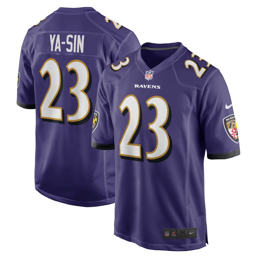 Men's Baltimore Ravens Rock Ya-Sin Nike  Purple  Game Jersey - Jersey