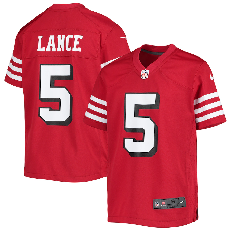 Youth San Francisco 49ers Trey Lance Nike Scarlet Game Jersey - Jersey