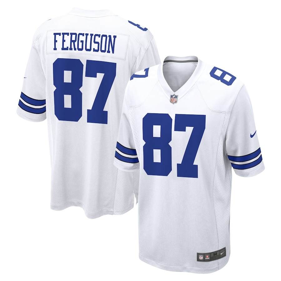 Men's Dallas Cowboys Jake Ferguson Nike White Game Jersey - Jersey