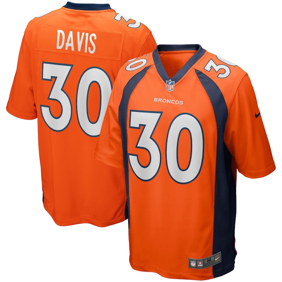 Men's Denver Broncos Terrell Davis Nike Orange Game Retired Player Jersey - Jersey