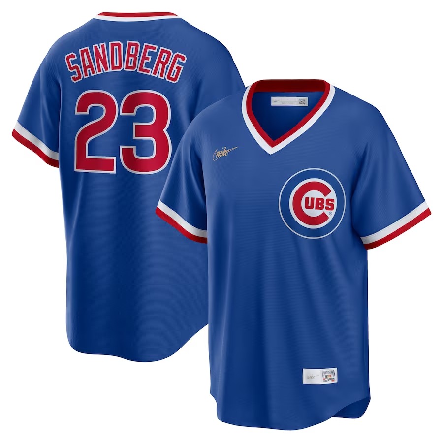 Men's Chicago Cubs Ryne Sandberg Nike Royal Road Cooperstown Collection Player Jersey - Jersey