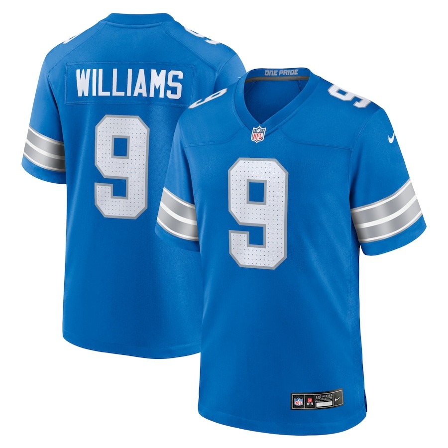 Men's Detroit Lions Jameson Williams Nike Blue Game Jersey - Jersey