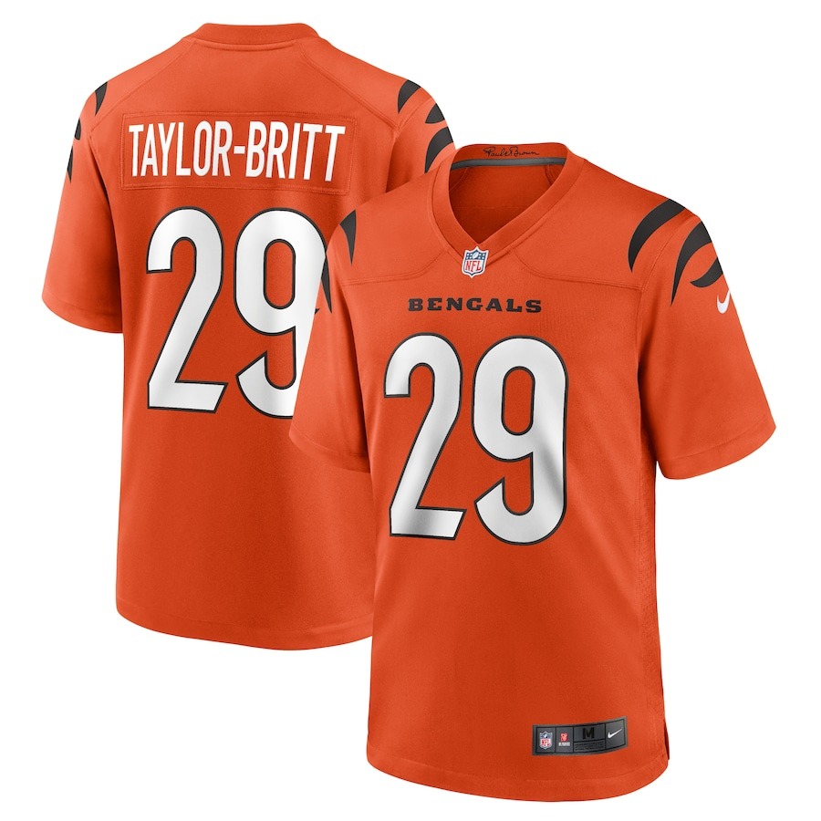 Men's Cincinnati Bengals Cam Taylor-Britt Nike  Orange Alternate Game Jersey - Jersey