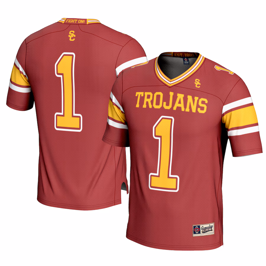 Men's GameDay Greats #1 Cardinal USC Trojans Football Jersey - Jersey