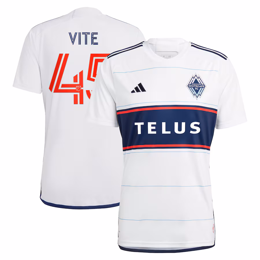Men's Vancouver Whitecaps FC Pedro Vite adidas White 2023 Bloodlines Replica Player Jersey - Jersey