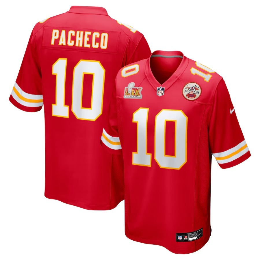 Men's Kansas City Chiefs Isiah Pacheco Nike Red Super Bowl LIX Game Jersey - Jersey
