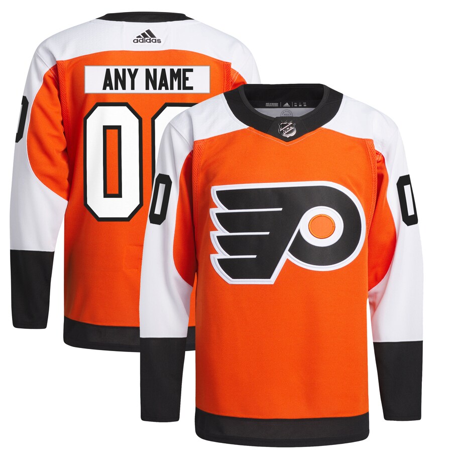 Men's Philadelphia Flyers  adidas Burnt Orange Home Primegreen Authentic Custom Jersey - Jersey