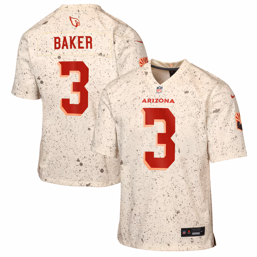 Youth Arizona Cardinals Budda Baker Nike Natural 2025 Rivalries Collection Game Jersey - Jersey