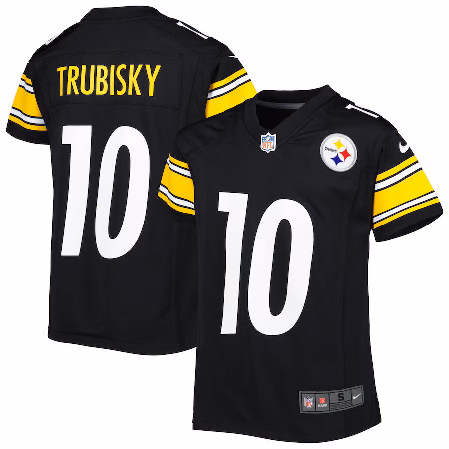 Youth Pittsburgh Steelers Mitchell Trubisky Nike Black Game Jersey - Jersey