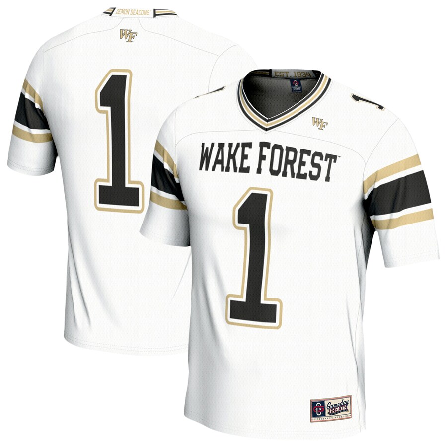 Unisex GameDay Greats #1 White Wake Forest Demon Deacons Lightweight Football Fashion Jersey - Jersey