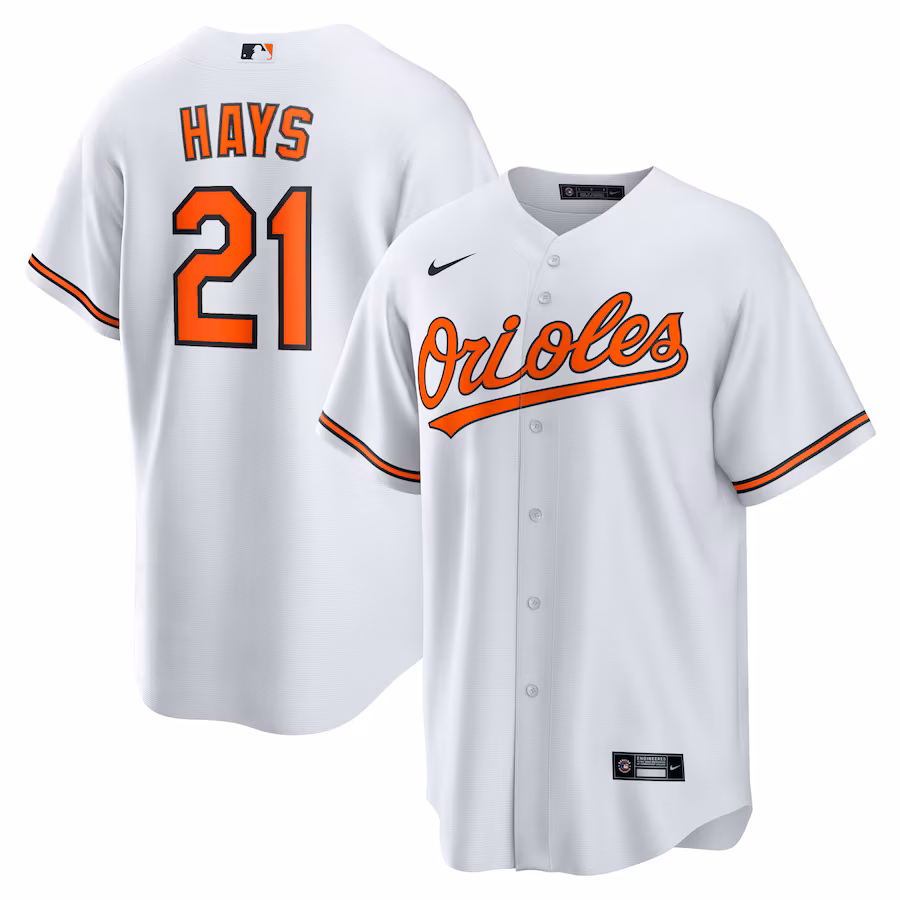 Men's Baltimore Orioles Austin Hays Nike White Replica Player Jersey - Jersey