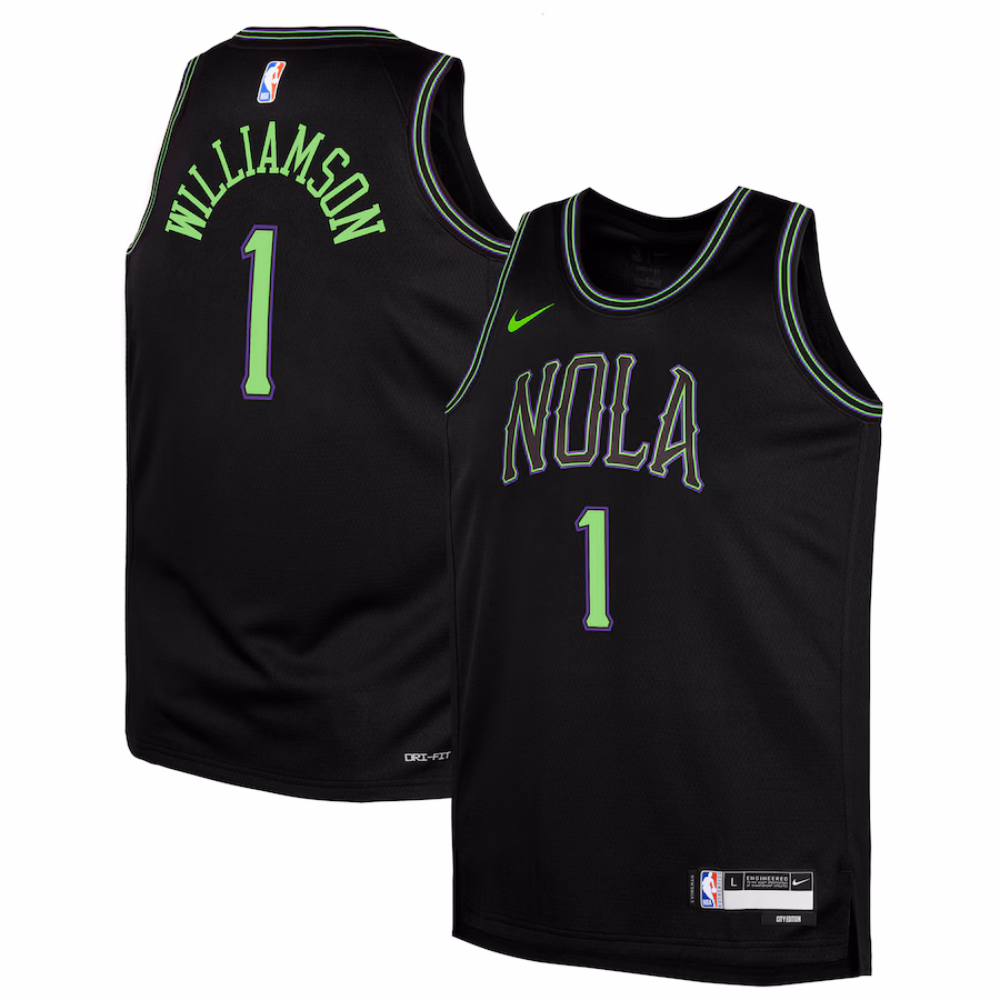 Youth New Orleans Pelicans Zion Williamson Nike Black  Swingman Replica Jersey - City Edition - Jersey