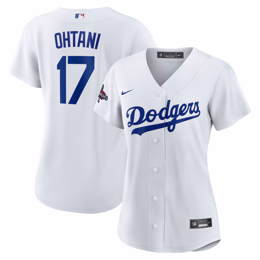 Women's Los Angeles Dodgers Shohei Ohtani Nike White 2024 World Series Champions Home Replica Player Jersey - Jersey