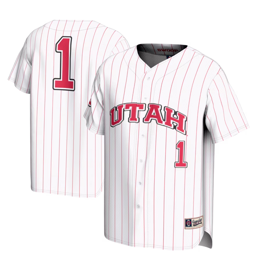 #1 Utah Utes GameDay Greats Youth Lightweight Baseball Fashion Jersey - White - Jersey