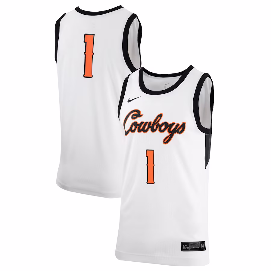 Oklahoma State Cowboys Nike Retro Replica Basketball Jersey - White - Jersey