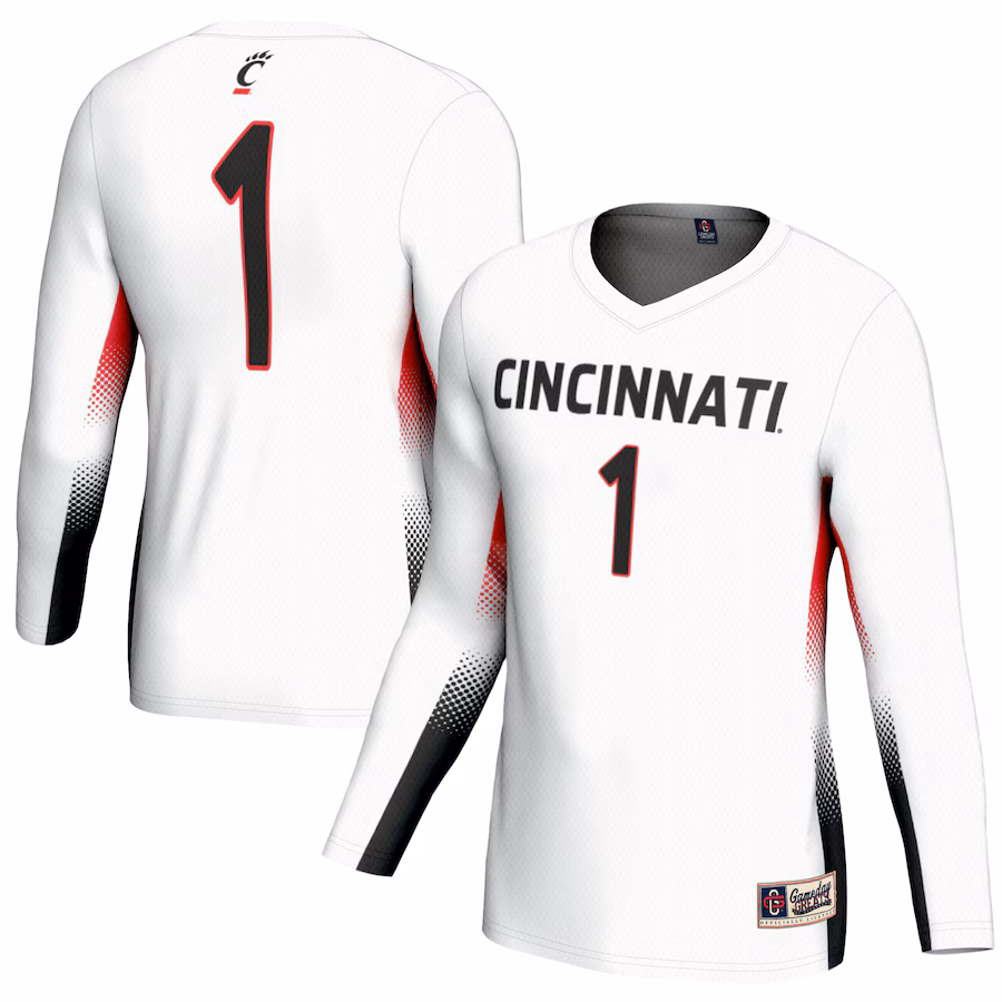 Youth GameDay Greats #1 White Cincinnati Bearcats Lightweight Women's Volleyball Fashion Jersey - Jersey