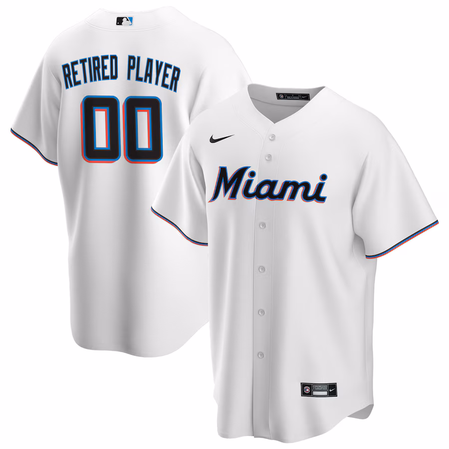 Men's Miami Marlins Nike White Home Pick-A-Player Retired Roster Replica Jersey - Jersey