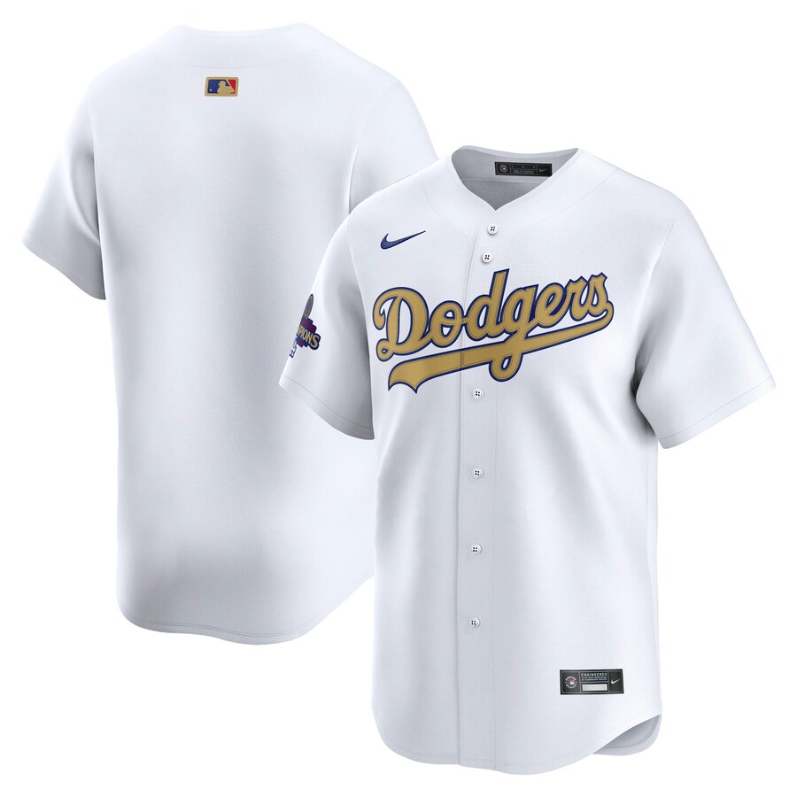 Men's Los Angeles Dodgers Nike White 2025 Gold Collection Limited Jersey - Jersey