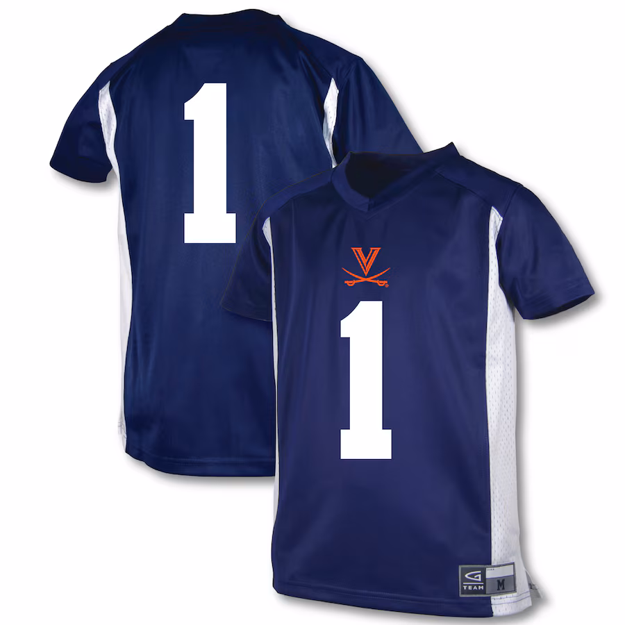 Youth Garb #1 Blue Virginia Cavaliers Football Jersey - Jersey