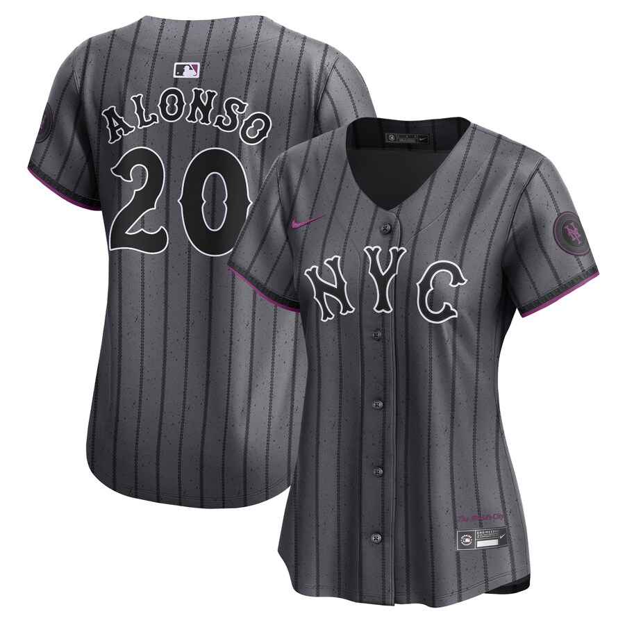 Women's New York Mets Pete Alonso Nike Graphite 2024 City Connect Limited Player Jersey - Jersey