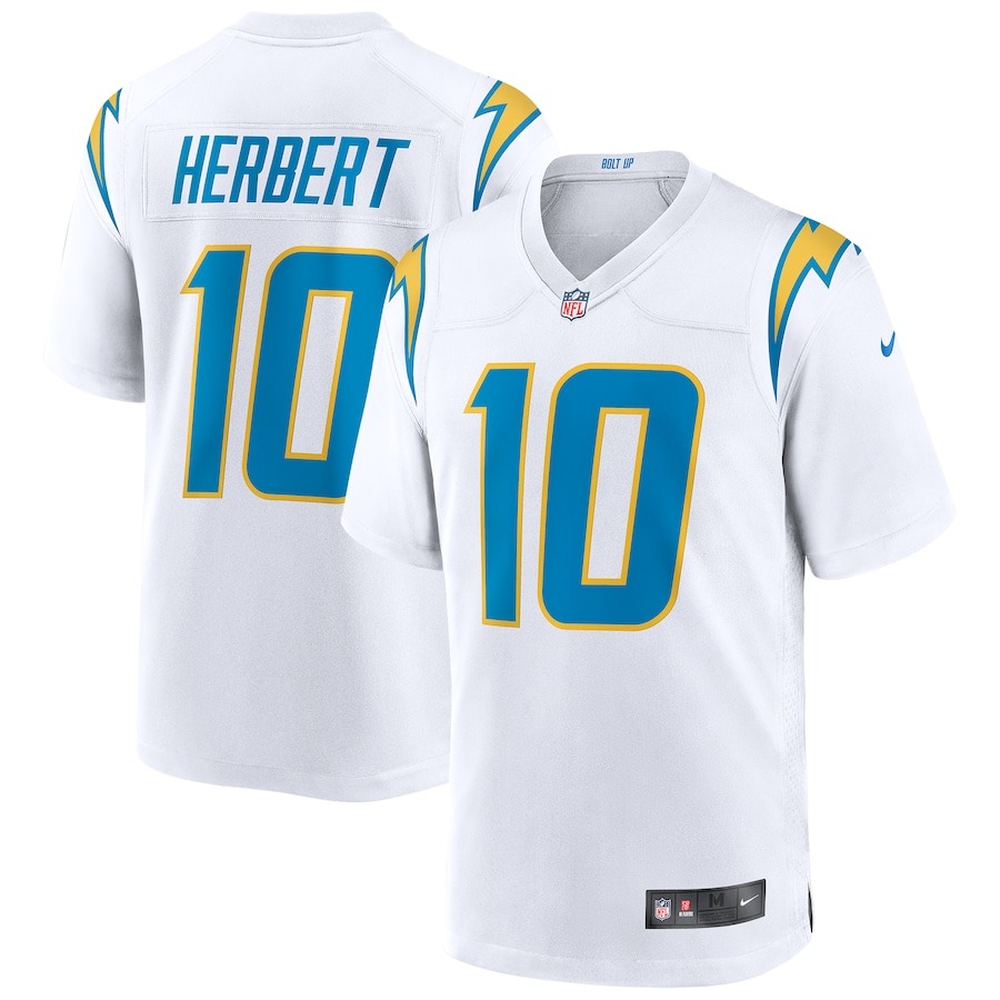 Men's Los Angeles Chargers Justin Herbert Nike White Game Jersey - Jersey