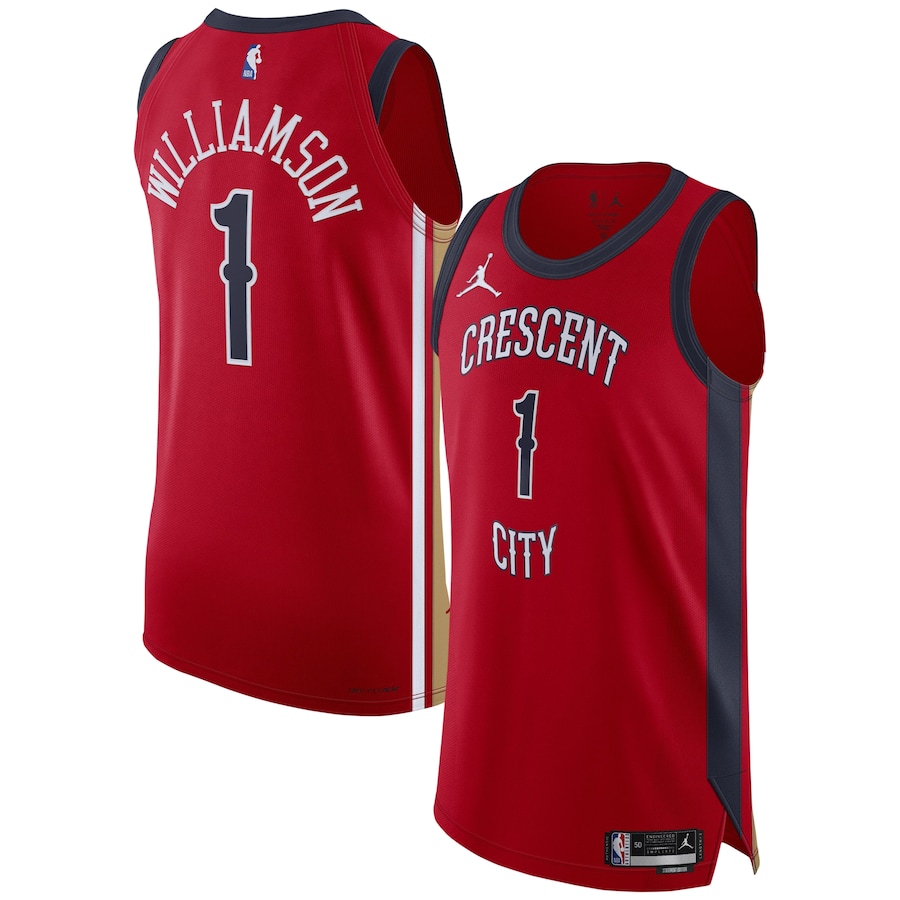 Men's New Orleans Pelicans Zion Williamson Jordan Brand Red Authentic Jersey - Statement Edition - Jersey