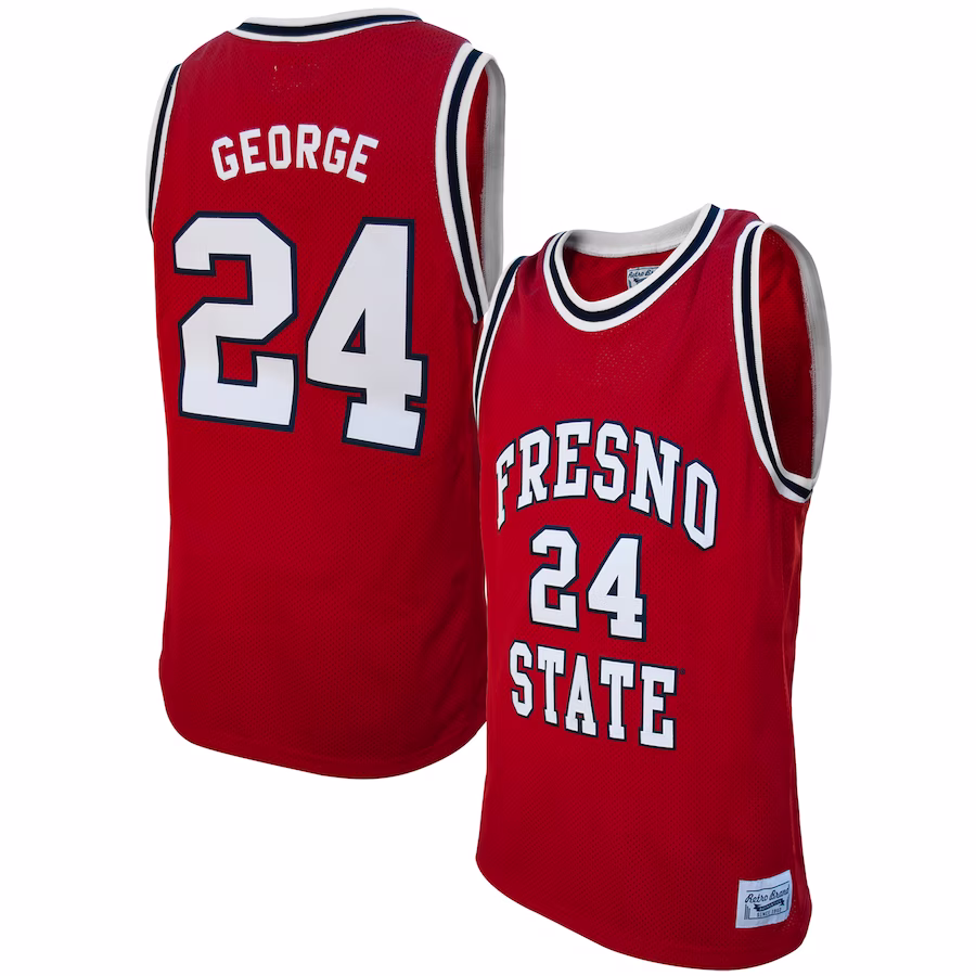 Paul George Fresno State Bulldogs Original Retro Brand Alumni Basketball Jersey - Red - Jersey