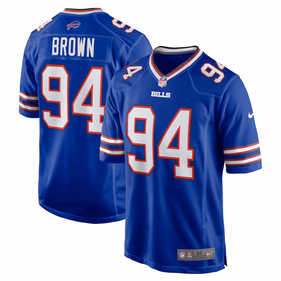 Men's Buffalo Bills Andrew Brown Nike  Royal  Game Jersey - Jersey