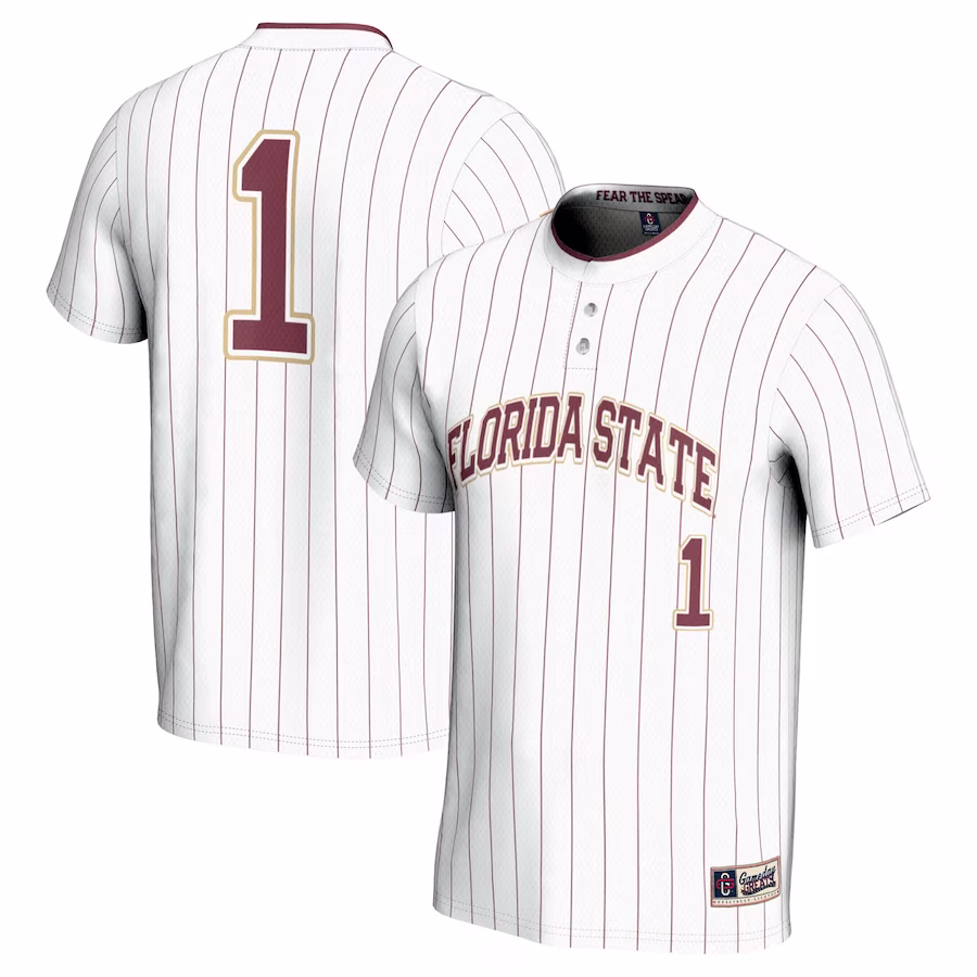 #1 Florida State Seminoles GameDay Greats Youth Lightweight Softball Jersey - White - Jersey