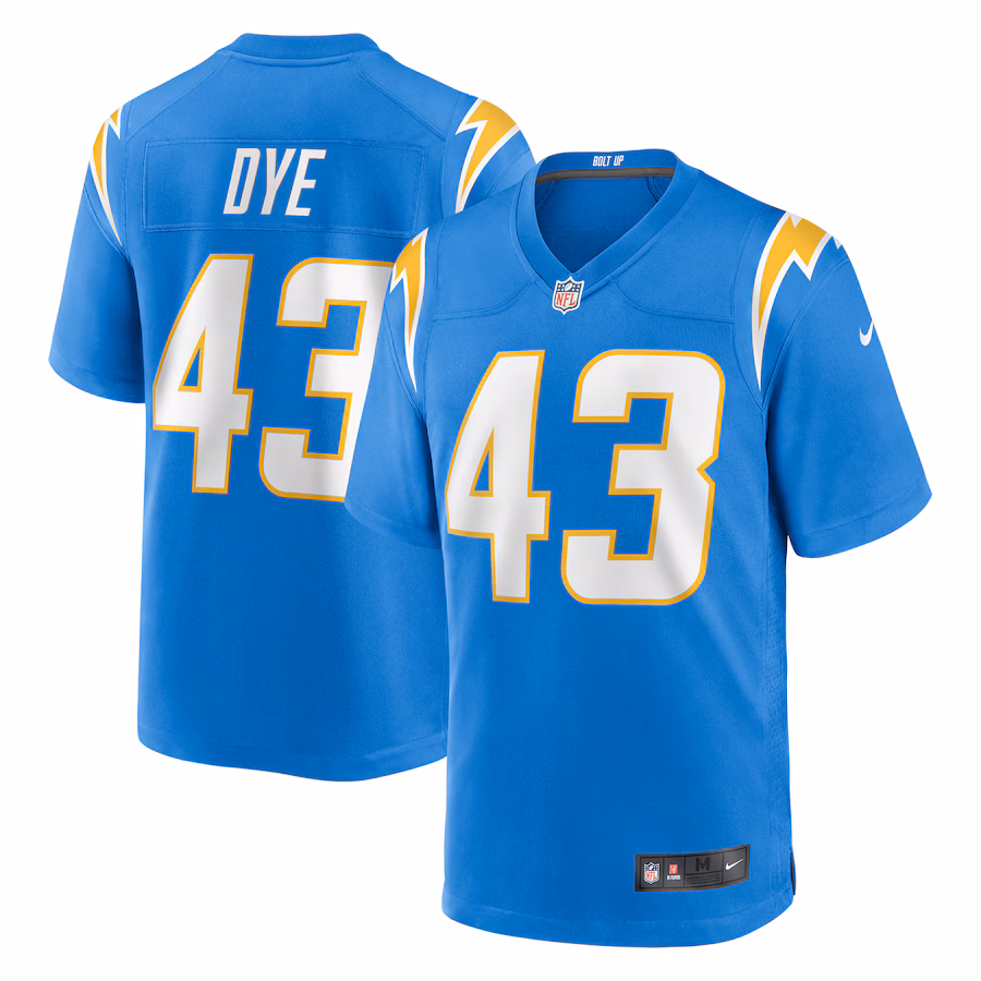 Men's Los Angeles Chargers Troy Dye Nike  Powder Blue  Game Jersey - Jersey