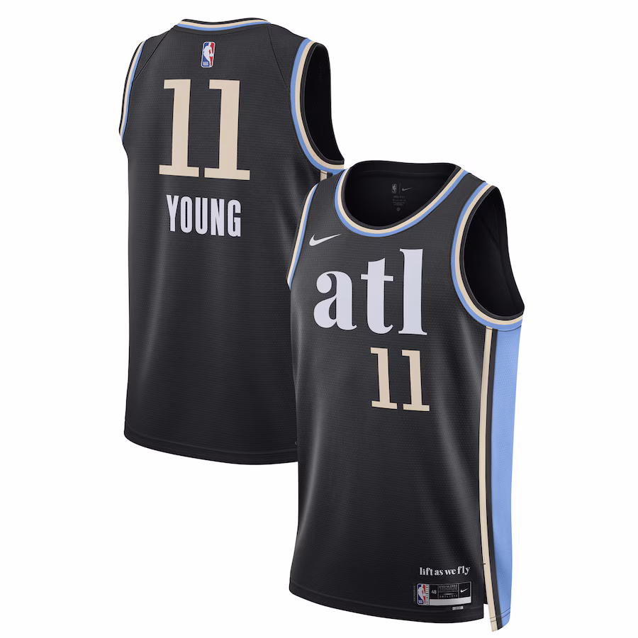 Unisex Atlanta Hawks Trae Young Nike Black 2023/24 Swingman Jersey - City Edition - Jersey