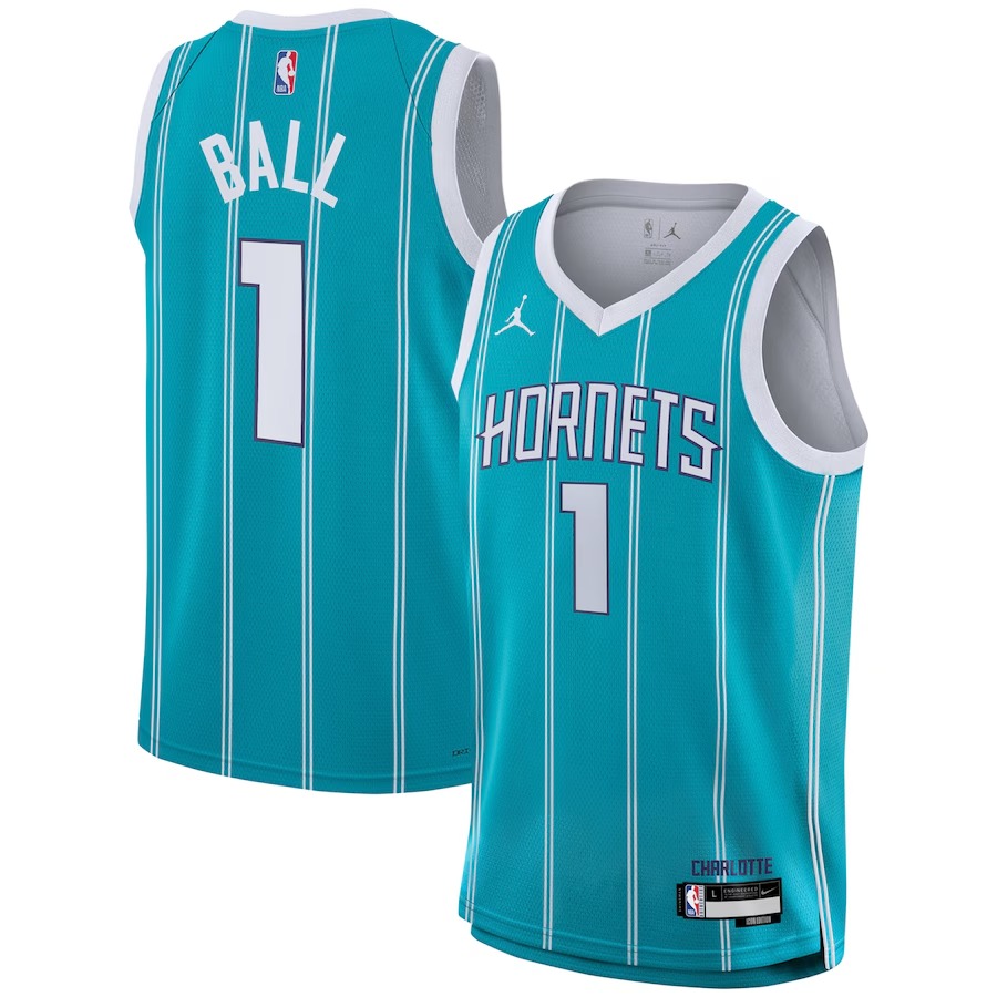 Youth Charlotte Hornets LaMelo Ball Nike Teal Swingman Jersey - Icon Edition - Jersey