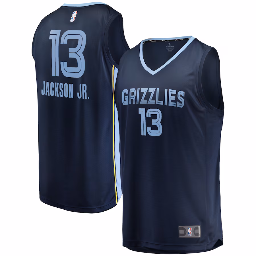 Youth Memphis Grizzlies Jaren Jackson Jr. Fanatics Navy 2021/22 Fast Break Replica Jersey - Icon Edition - Jersey