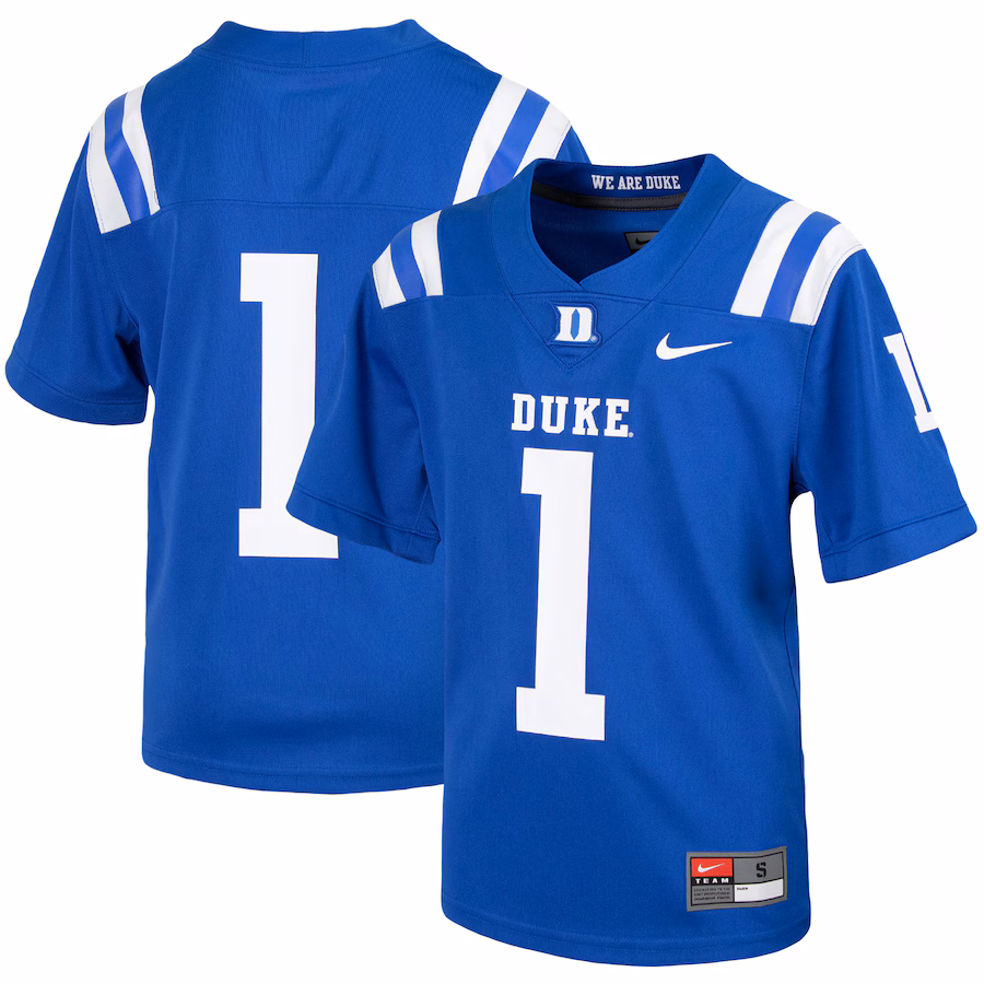 Youth Nike #1 Royal Duke Blue Devils Untouchable Football Jersey - Jersey