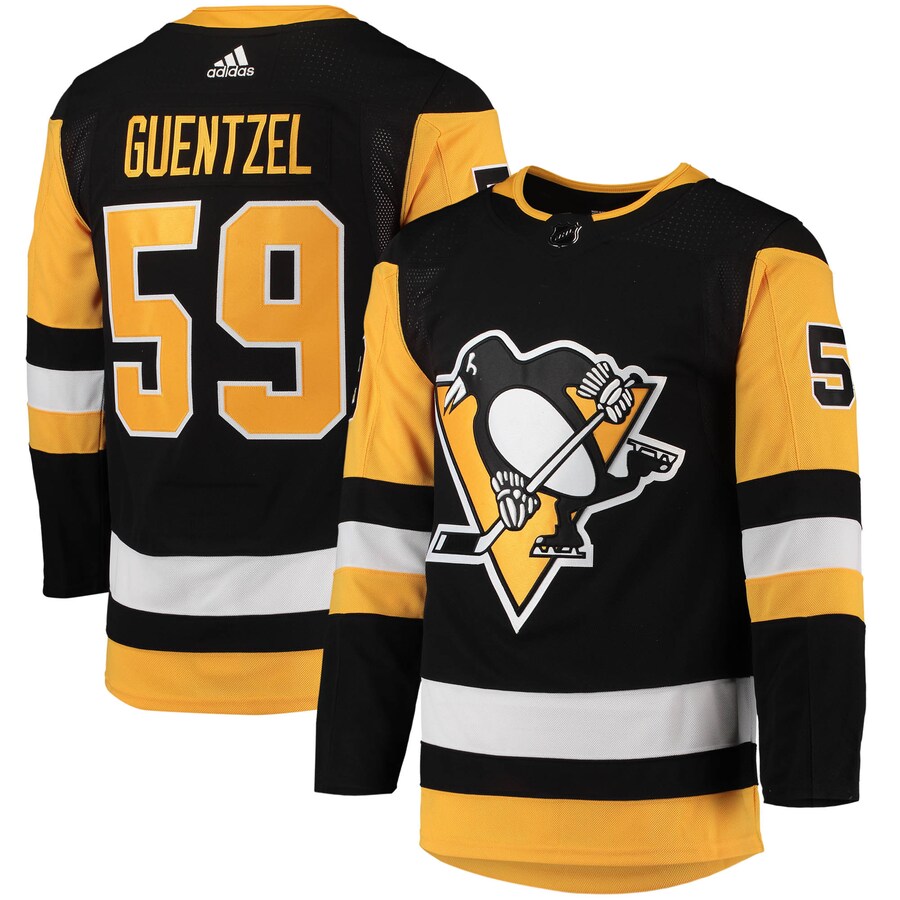 Men's Pittsburgh Penguins Jake Guentzel adidas Black Home Primegreen Authentic Pro Player Jersey - Jersey