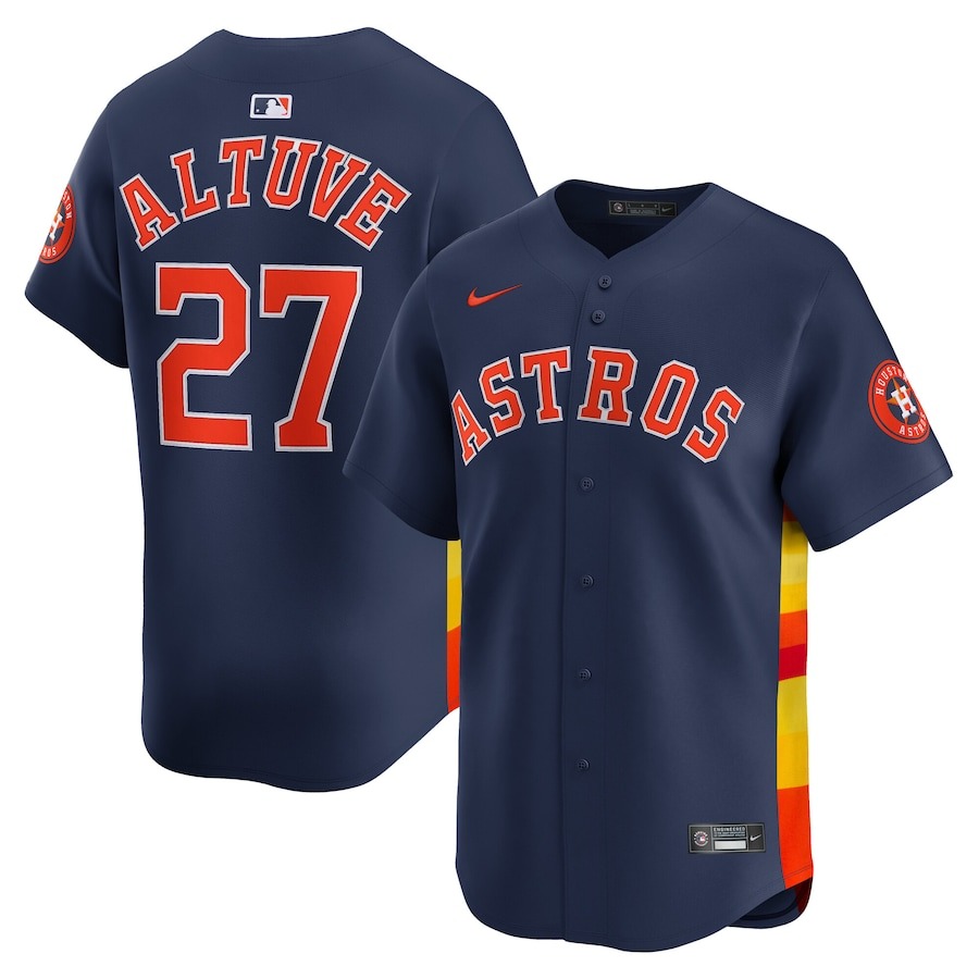 Men's Houston Astros Jose Altuve Nike Navy Alternate Elite Player Jersey - Jersey