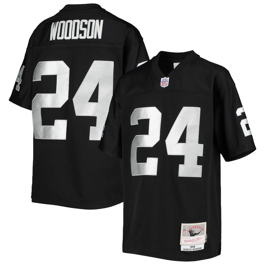 Youth Las Vegas Raiders Charles Woodson Mitchell & Ness Black 1998 Legacy Retired Player Jersey - Jersey