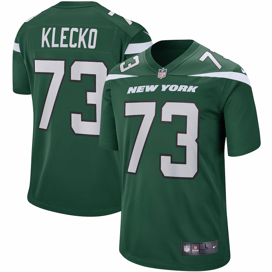 Men's New York Jets Joe Klecko Nike Gotham Green Game Retired Player Jersey - Jersey