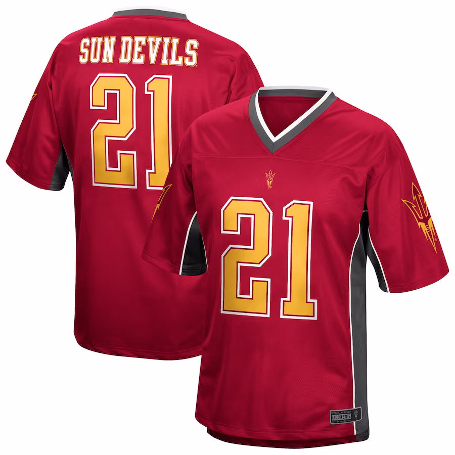 Men's #21 Garnet Arizona State Sun Devils Game Day Jersey - Jersey