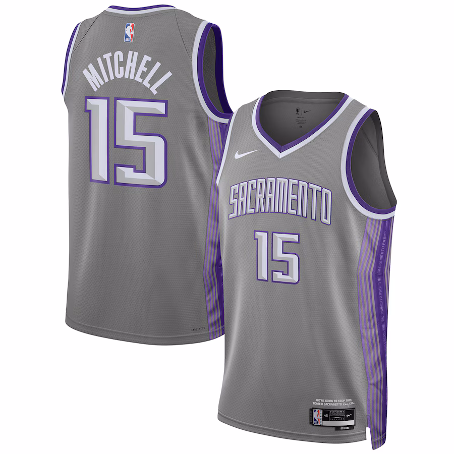 Unisex Sacramento Kings Davion Mitchell Nike Anthracite 2022/23 Swingman Jersey - City Edition - Jersey