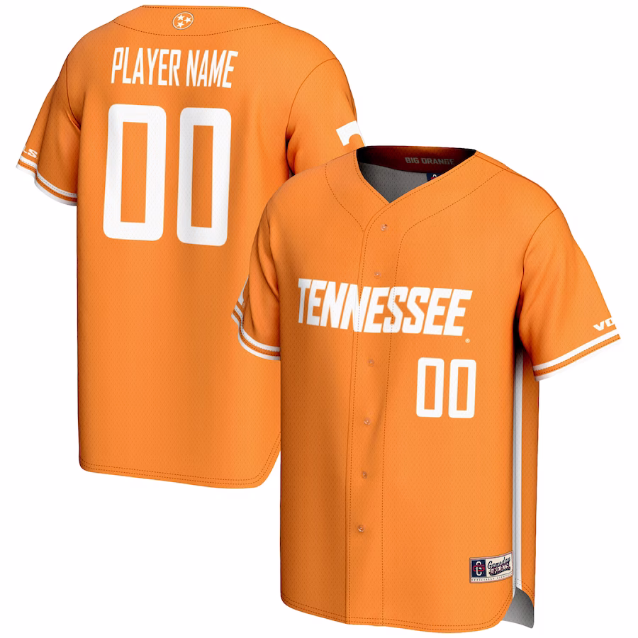 Tennessee Volunteers GameDay Greats NIL Pick-A-Player Lightweight Baseball Jersey - Tennessee Orange - Jersey