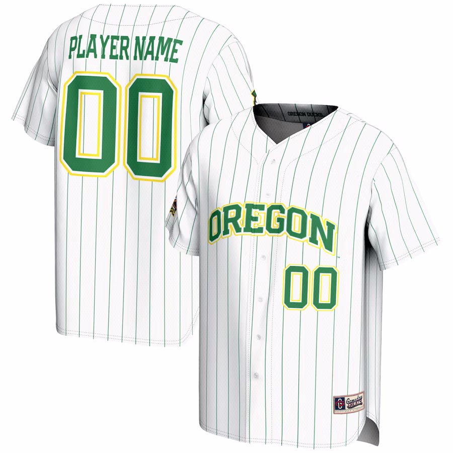 Oregon Ducks GameDay Greats Youth NIL Pick-A-Player Lightweight Baseball Jersey - White - Jersey